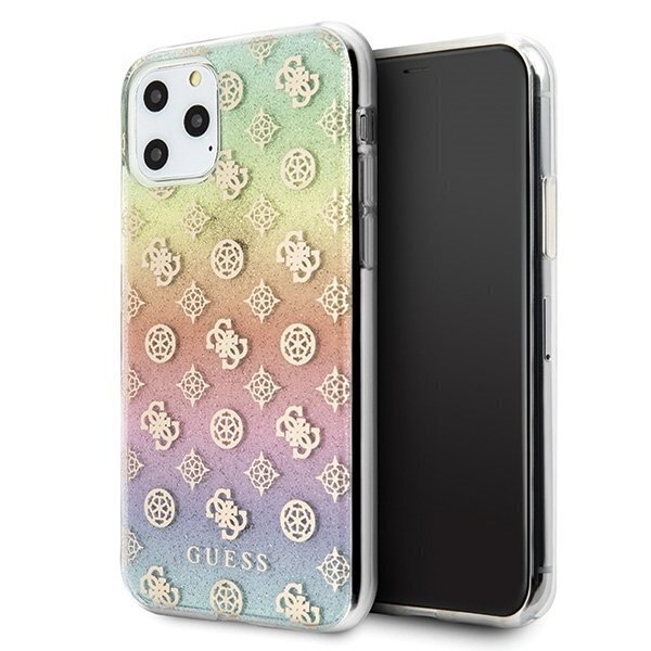 Guess Iridescent 4G Peony, piemērots iPhone 11 Pro, caurspīdīgs/daudzkrāsains cena un informācija | Telefonu vāciņi, maciņi | 220.lv
