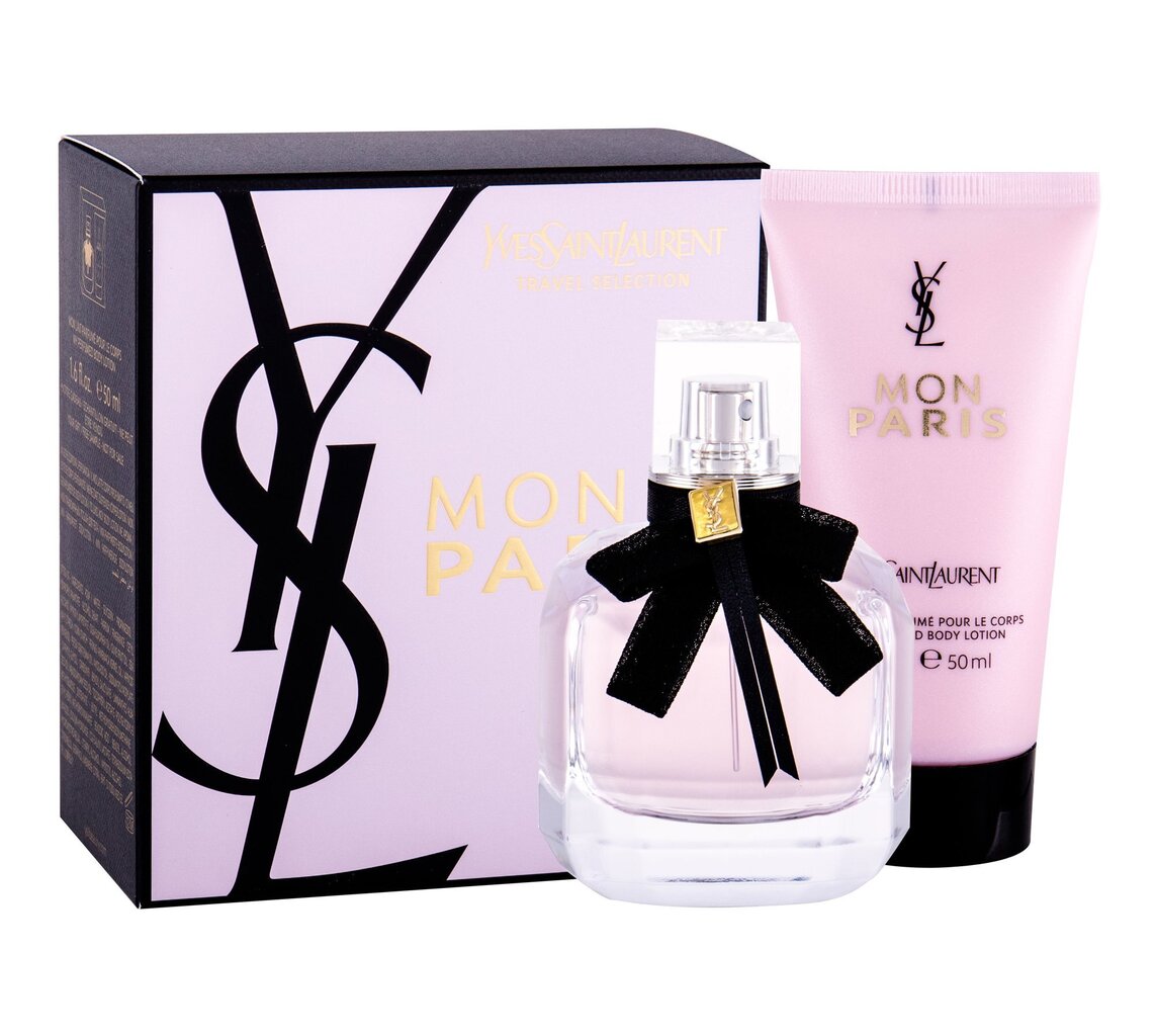 Komplekts Yves Saint Laurent Mon Paris sievietēm: parfimērijas ūdens EDP 50 ml + ķermeņa losjons 50 ml цена и информация | Sieviešu smaržas | 220.lv