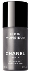 Izsmidzināms dezodorants Chanel Pour Monsieur vīriešiem, 100 ml cena un informācija | Parfimēta vīriešu kosmētika | 220.lv