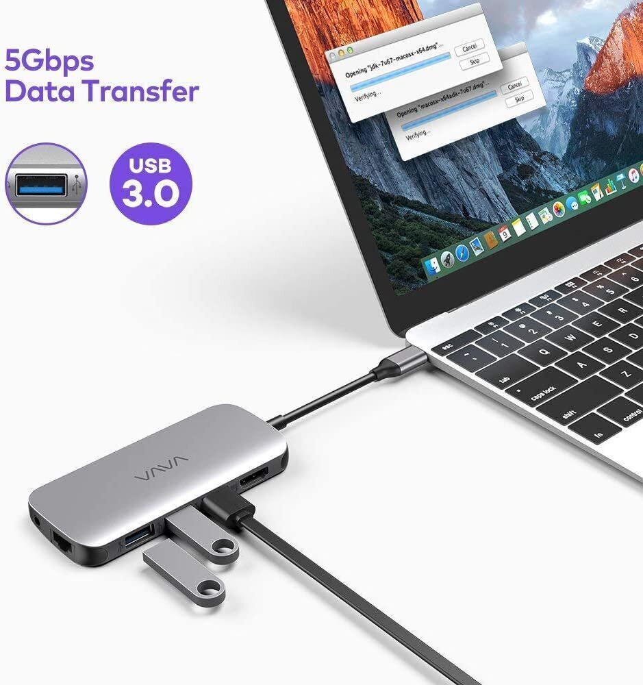 USB-C savienotāja adapteris, VAVA VA-UC006 cena un informācija | Adapteri un USB centrmezgli | 220.lv