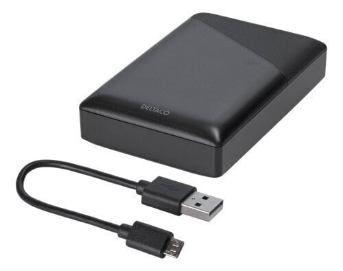 Akumulatoru banka Deltaco PB-C1000 10000mAh, 1xUSB-C, 1xUSB-A, QuickCharge 3.0, melns cena un informācija | Lādētāji-akumulatori (Power bank) | 220.lv