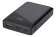 Akumulatoru banka Deltaco PB-C1000 10000mAh, 1xUSB-C, 1xUSB-A, QuickCharge 3.0, melns cena un informācija | Lādētāji-akumulatori (Power bank) | 220.lv