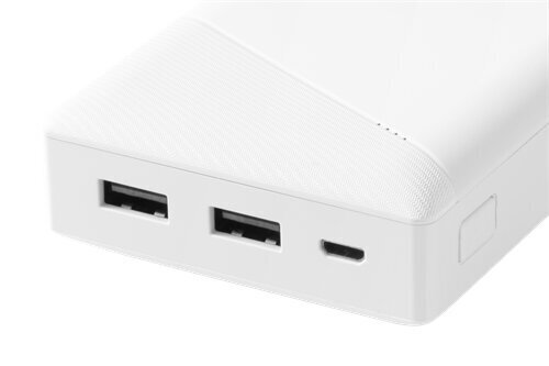 Akumulatoru banka Deltaco 20000mAh, 2xUSB-A, LED, balts cena un informācija | Lādētāji-akumulatori (Power bank) | 220.lv