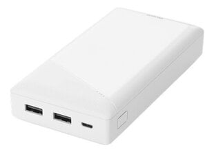 Akumulatoru banka Deltaco 20000mAh, 2xUSB-A, LED, balts cena un informācija | Lādētāji-akumulatori (Power bank) | 220.lv