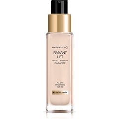 Kosmētikas bāze Max Factor Radiant Lift SPF 30, 40 Light Ivory, 30 ml cena un informācija | Grima bāzes, tonālie krēmi, pūderi | 220.lv