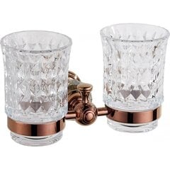 Mexen Estela двойной стакан с держателем, rose gold цена и информация | Аксессуары для ванной комнаты | 220.lv