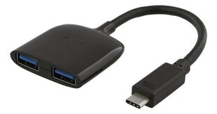 USB koncentrators Deltaco USBC-HUB4, USB C - USB A, 0.1 m cena un informācija | Adapteri un USB centrmezgli | 220.lv