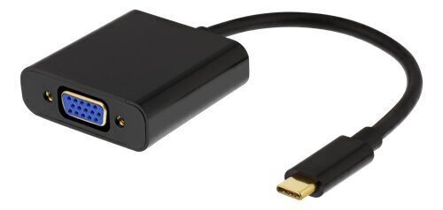 DELTACO USB 3.1 to VGA adapteris ar audio, USB type C - VGA, 10 cm цена и информация | Adapteri un USB centrmezgli | 220.lv