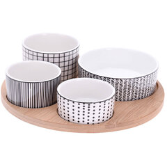 Excellent Housewares набор сервировочной посуды и подноса, 5 частей цена и информация | Посуда, тарелки, обеденные сервизы | 220.lv