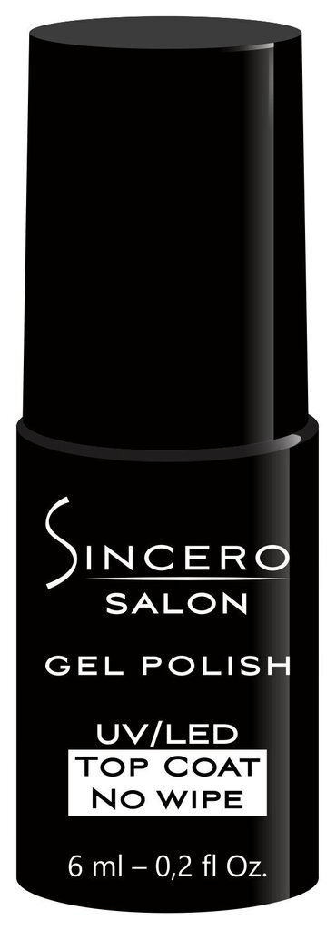 Matēts gela nagu lakas virsējais slānis Sincero Salon, Top Coat Velvet, 6 ml цена и информация | Nagu lakas, stiprinātāji | 220.lv