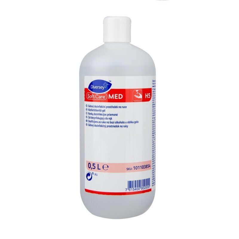 Roku dezinfekcijas līdzeklis Diversey SOFT CARE MED H5 500 ml цена и информация | Tīrīšanas līdzekļi | 220.lv