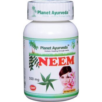 Uztura bagātinātājs NEEM - ādas, gremošanas, vīrusiem, sēnītēm Planet Ayurveda™, 60 kapsulas cena un informācija | Vitamīni, preparāti, uztura bagātinātāji skaistumam | 220.lv