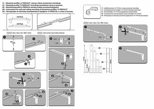 Komplektā alumīnija profils "U-PROFILIS" baltā krāsā, 200 cm цена и информация | Карнизы | 220.lv