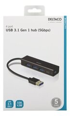 Станция подключения Deltaco UH-487, USB3.1 цена и информация | Адаптеры и USB разветвители | 220.lv