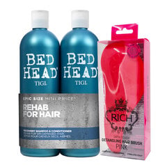 Комплект TIGI Bed Head Urban Antidotes Recovery Tweens 2x750 мл + RICH aнтистатическая щетка для волос цена и информация | TIGI Духи, косметика | 220.lv