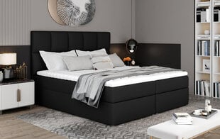 Кровать NORE Glossy 145x200 см, черная эко кожа цена и информация | Кровати | 220.lv