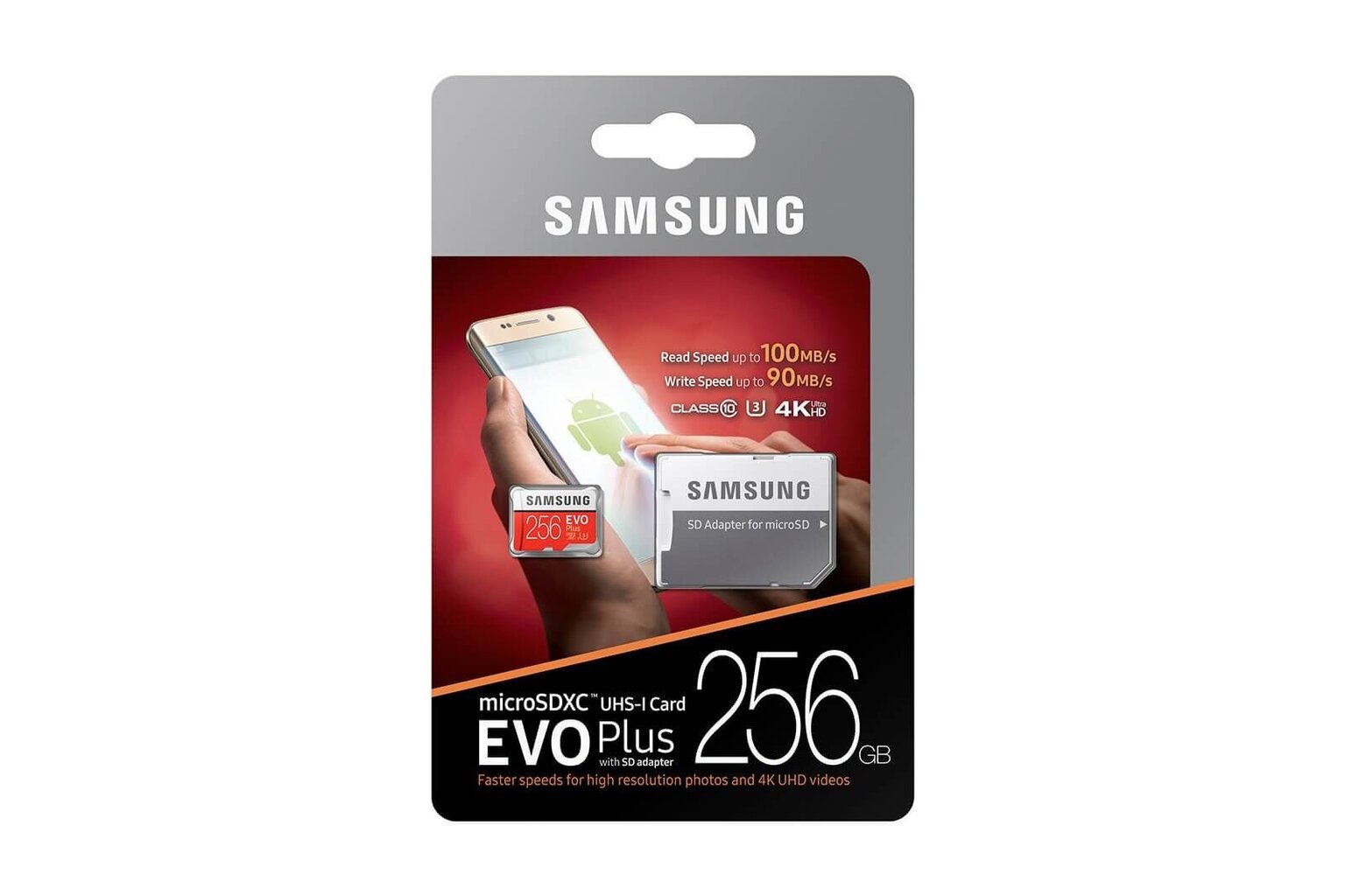 Samsung EVO PLUS 256GB MicroSD ar adapteri (MB-MC256HA/EU) цена и информация | Atmiņas kartes fotokamerām | 220.lv