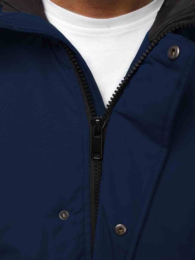 Bomber stila ziemas tumši zila vīriešu jaka "Lemor" cena un informācija | Vīriešu virsjakas | 220.lv