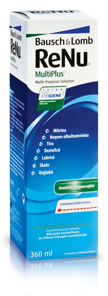 Bausch+Lomb ReNu MultiPlus 360 ml kontaktlēcu kopšanas šķidrums cena un informācija | Kontaktlēcu šķidrumi | 220.lv