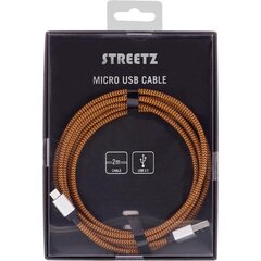 Streetz USB 2.0 "A-micro B", 2.0m, oranžs / Micro-119 cena un informācija | Streetz Mobilie telefoni, planšetdatori, Foto | 220.lv