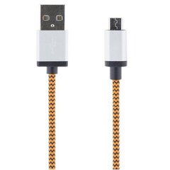 Streetz USB 2.0 "A-micro B", 2.0m, oranžs / Micro-119 cena un informācija | Savienotājkabeļi | 220.lv