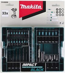 Набор сверл и насадок Makita P-66896, 33 шт. цена и информация | Механические инструменты | 220.lv