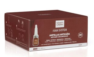 Ампулы от выпадения волос Martiderm Hair System 14 шт. цена и информация | Средства для укрепления волос | 220.lv