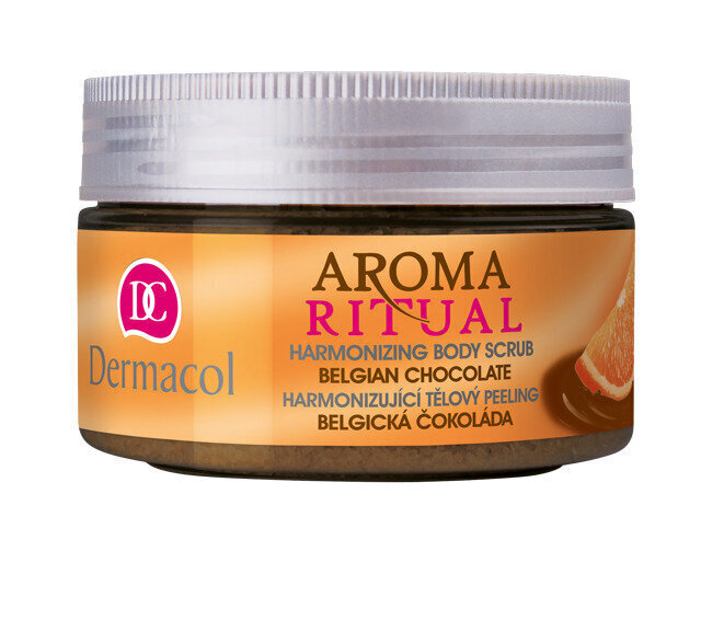 Ķermeņa skrubis Dermacol Aroma Ritual Harmonizing Belgian Chocolate 200 ml cena un informācija | Ķermeņa skrubji | 220.lv