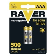 Аккумуляторы Raver HR03 400 мАч (AA) 2 шт. цена и информация | Батарейки | 220.lv