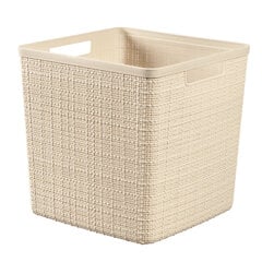 Корзина Jute квадратная 17L 28x28x27см, в кремовом цвете цена и информация | Ящики для вещей | 220.lv