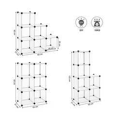 Grīdas plaukts Songmics 93 cm, balts/melns cena un informācija | Plaukti | 220.lv