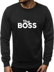 Melns vīriešu džemperis "The boss" цена и информация | Мужские толстовки | 220.lv