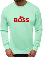 Piparmētrzaļš vīriešu džemperis "The boss" cena un informācija | Vīriešu jakas | 220.lv