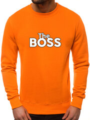 Oranžs vīriešu džemperis "The boss" cena un informācija | Vīriešu jakas | 220.lv