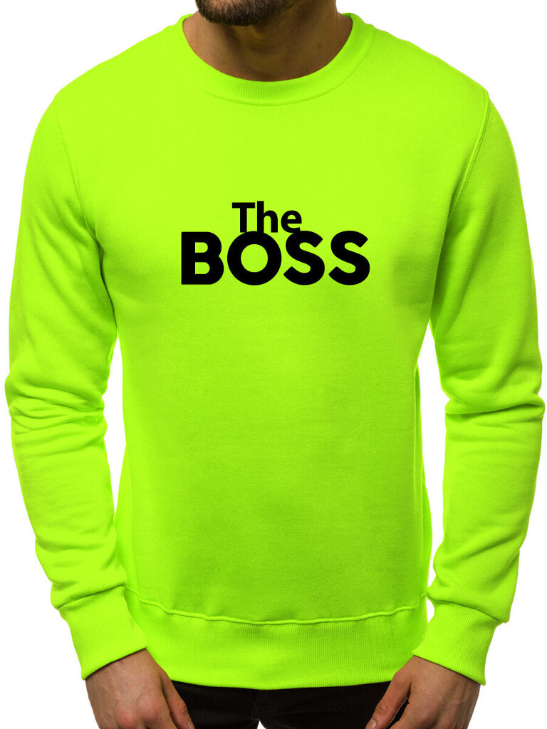 Zaļš vīriešu džemperis "The boss" cena un informācija | Vīriešu jakas | 220.lv