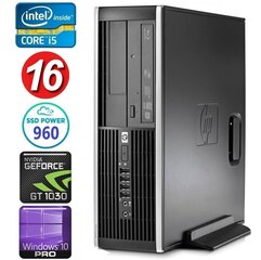 HP 8100 Elite SFF i5-750 16GB 960SSD GT1030 2GB DVD WIN10Pro cena un informācija | Stacionārie datori | 220.lv