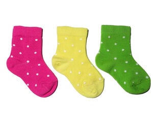 Детские носки (3 пары в упаковке) "Горошек" цена и информация | Колготки, носочки для новорожденных | 220.lv