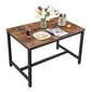 Pusdienu galds Songmics 120x75 cm, brūns/melns cena un informācija | Virtuves galdi, ēdamgaldi | 220.lv