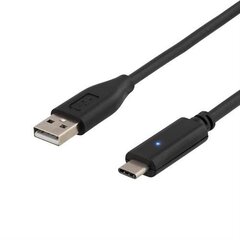 Deltaco USBC-1003, USB 2.0 "C-A", 0.5m cena un informācija | Savienotājkabeļi | 220.lv