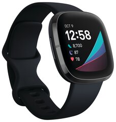 Fitbit Sense, Carbon/Graphite Stainless Steel цена и информация | Смарт-часы (smartwatch) | 220.lv