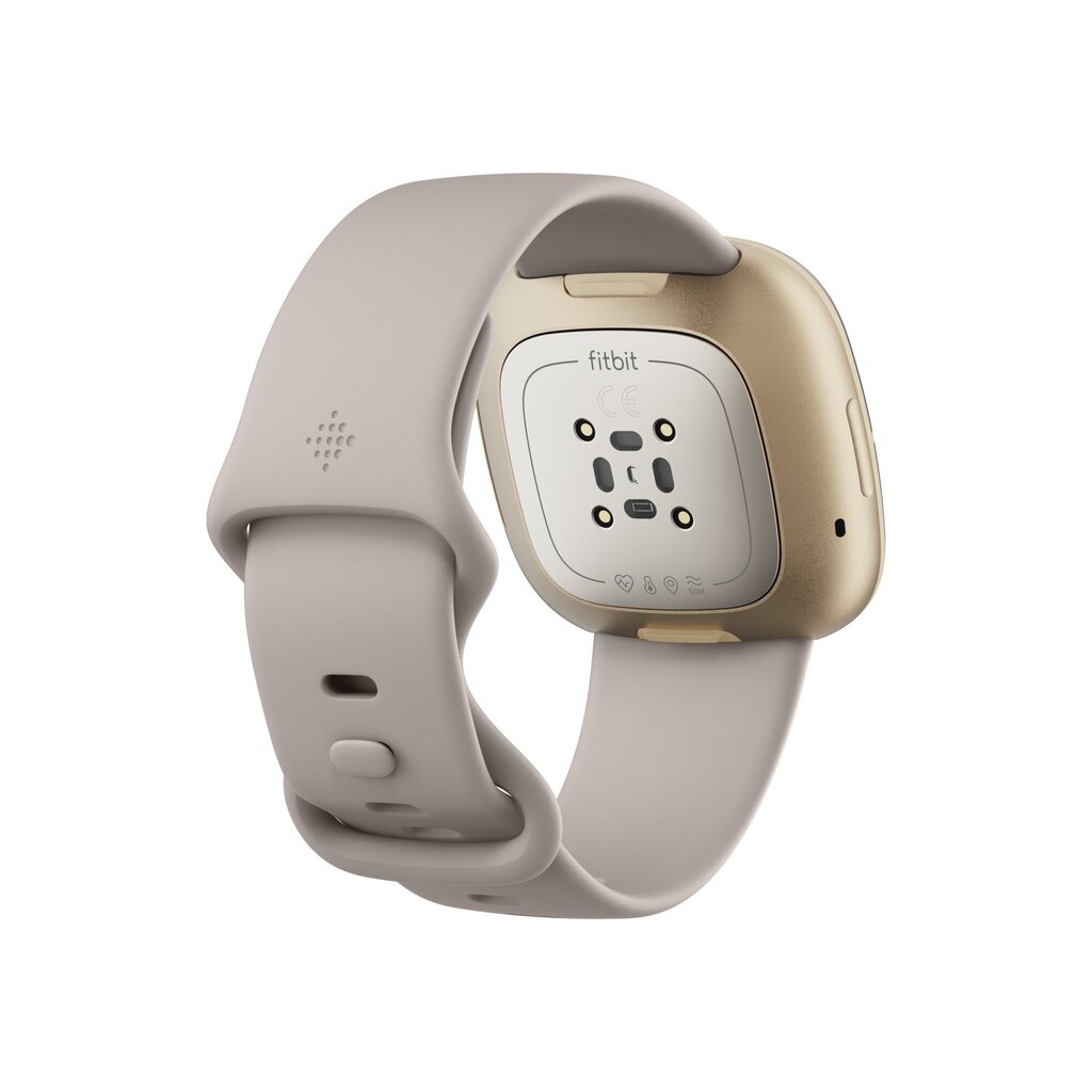 Fitbit Sense Lunar White/Soft Gold cena un informācija | Viedpulksteņi (smartwatch) | 220.lv