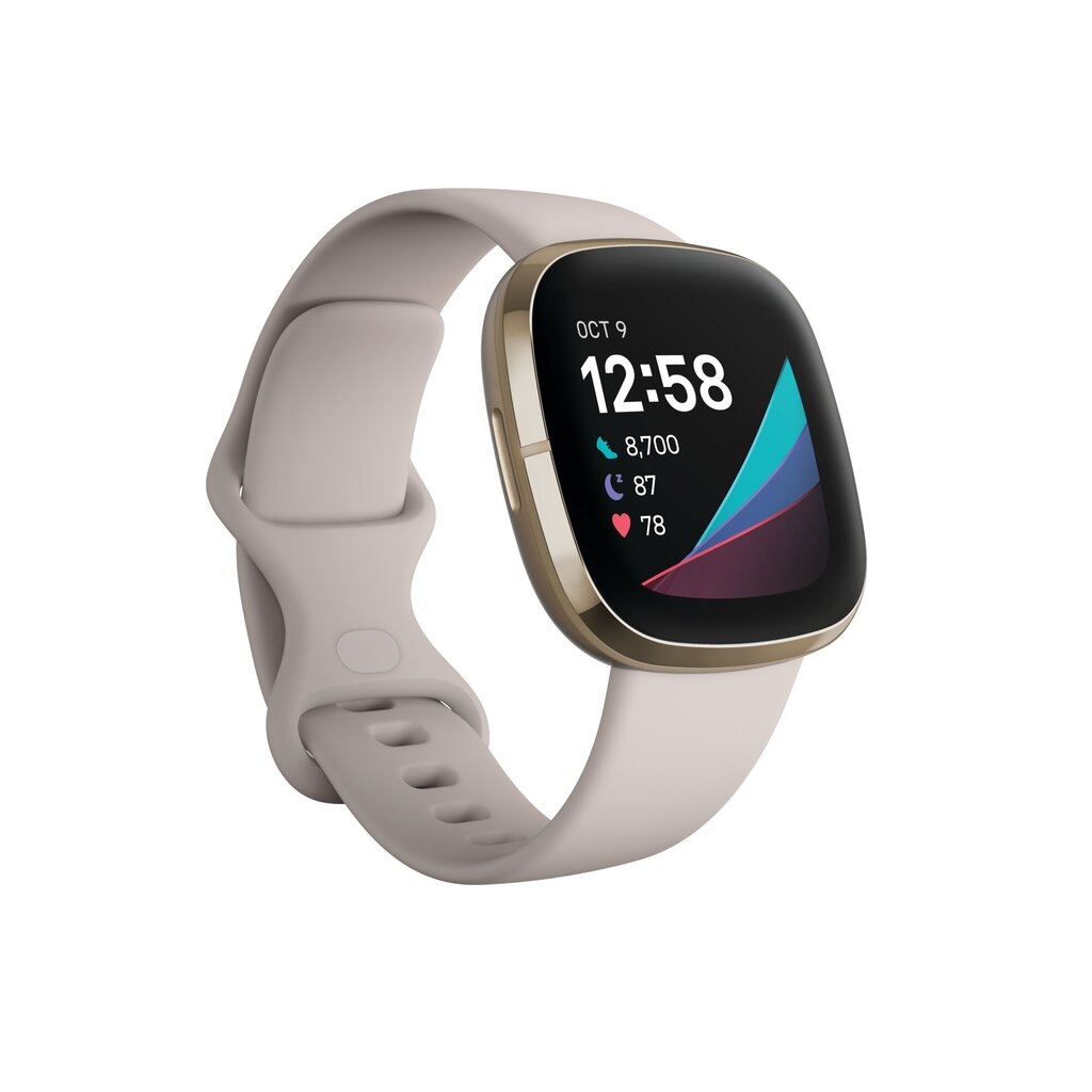 Fitbit Sense Lunar White/Soft Gold цена и информация | Viedpulksteņi (smartwatch) | 220.lv