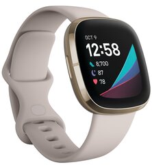 Fitbit Sense Lunar White/Soft Gold cena un informācija | Viedpulksteņi (smartwatch) | 220.lv