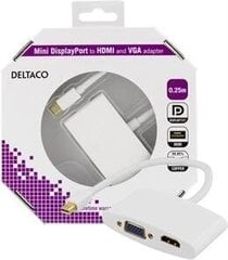 Adapteris Deltaco DP-HDMIVGA1-K mini DisplayPort - HDMI un VGA cena un informācija | Adapteri un USB centrmezgli | 220.lv