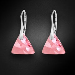 Серебряные серьги "Осирис (Light Rose)" с кристаллами Swarovski™ цена и информация | Серьги | 220.lv