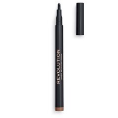 Uzacu zīmulis Makeup Revolution Micro Brow 1 ml, Light Brown cena un informācija | Uzacu krāsas, zīmuļi | 220.lv