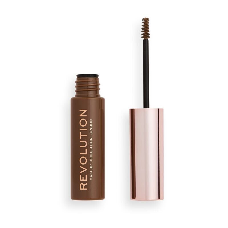 Uzacu tuša Makeup Revolution 6 ml, Ash Brown cena un informācija | Uzacu krāsas, zīmuļi | 220.lv