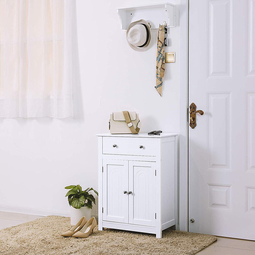 Apakšējais vannas istabas skapītis Selsey Wlens, 60x80 cm, balts cena un informācija | Vannas istabas skapīši | 220.lv