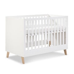 Bērnu gultiņa Noah,120x60 cm, balta cena un informācija | Zīdaiņu gultas | 220.lv