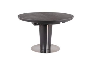 Paplašināms pusdienu galds Signal Meble Orbit 120 cm, melns cena un informācija | Virtuves galdi, ēdamgaldi | 220.lv